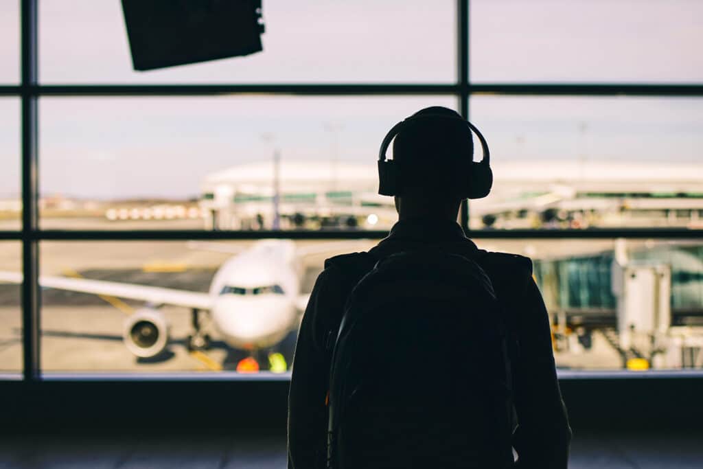 Bluetooth Headphones On A Plane